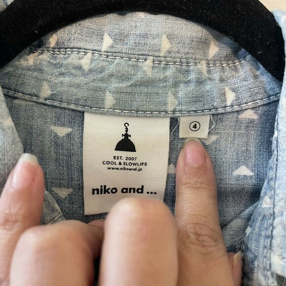 niko and … japanese designer denim shirt size 4 - Picture 8 of 12